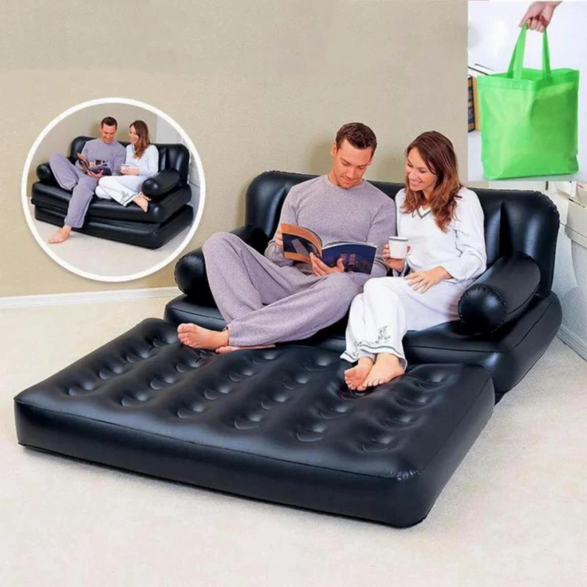 5 IN 1 AIR BED SOFA CUM BED