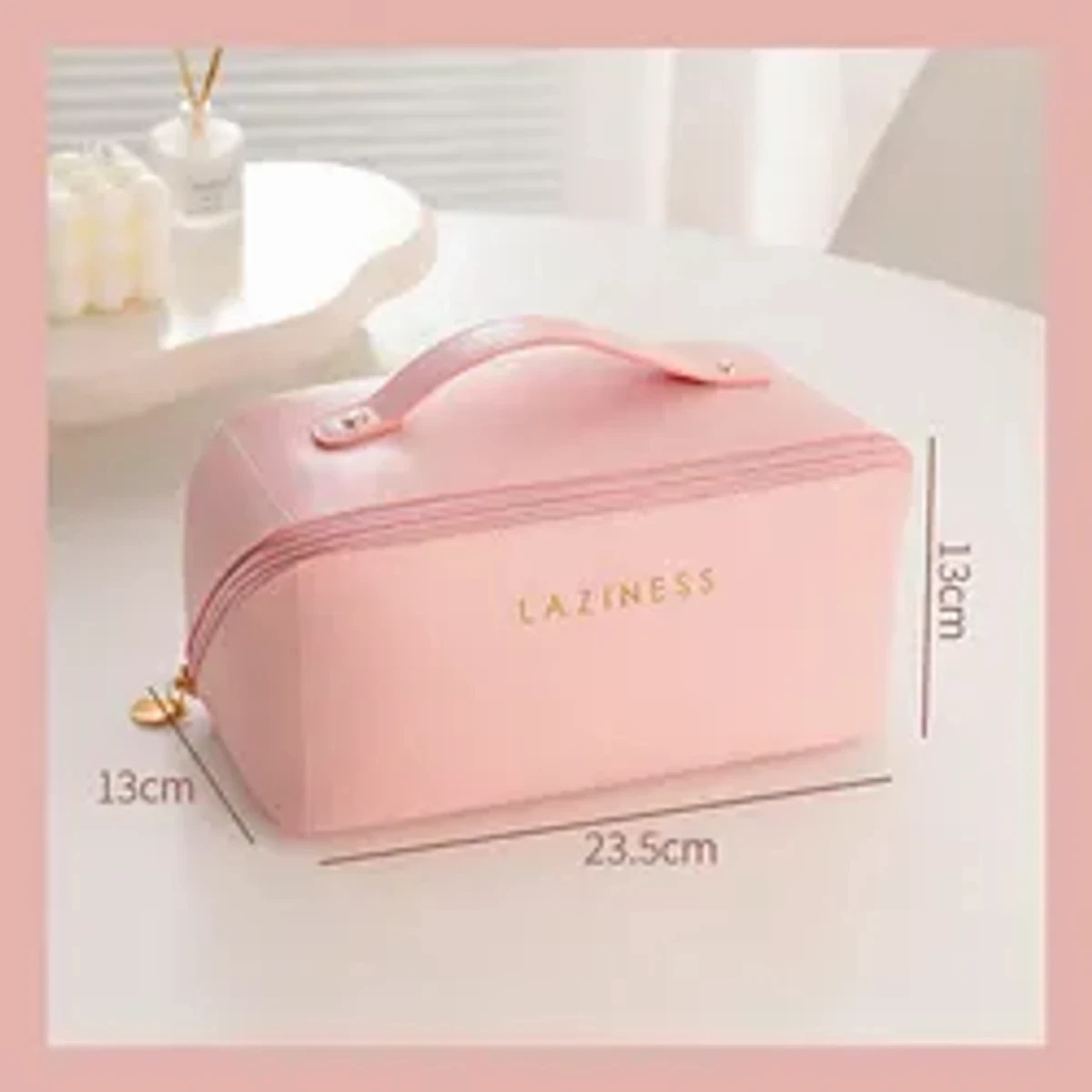 Large Capacity Travel Cosmetic Bag Multifunctional Storage Makeup Bag PU Leather Makeup Bag