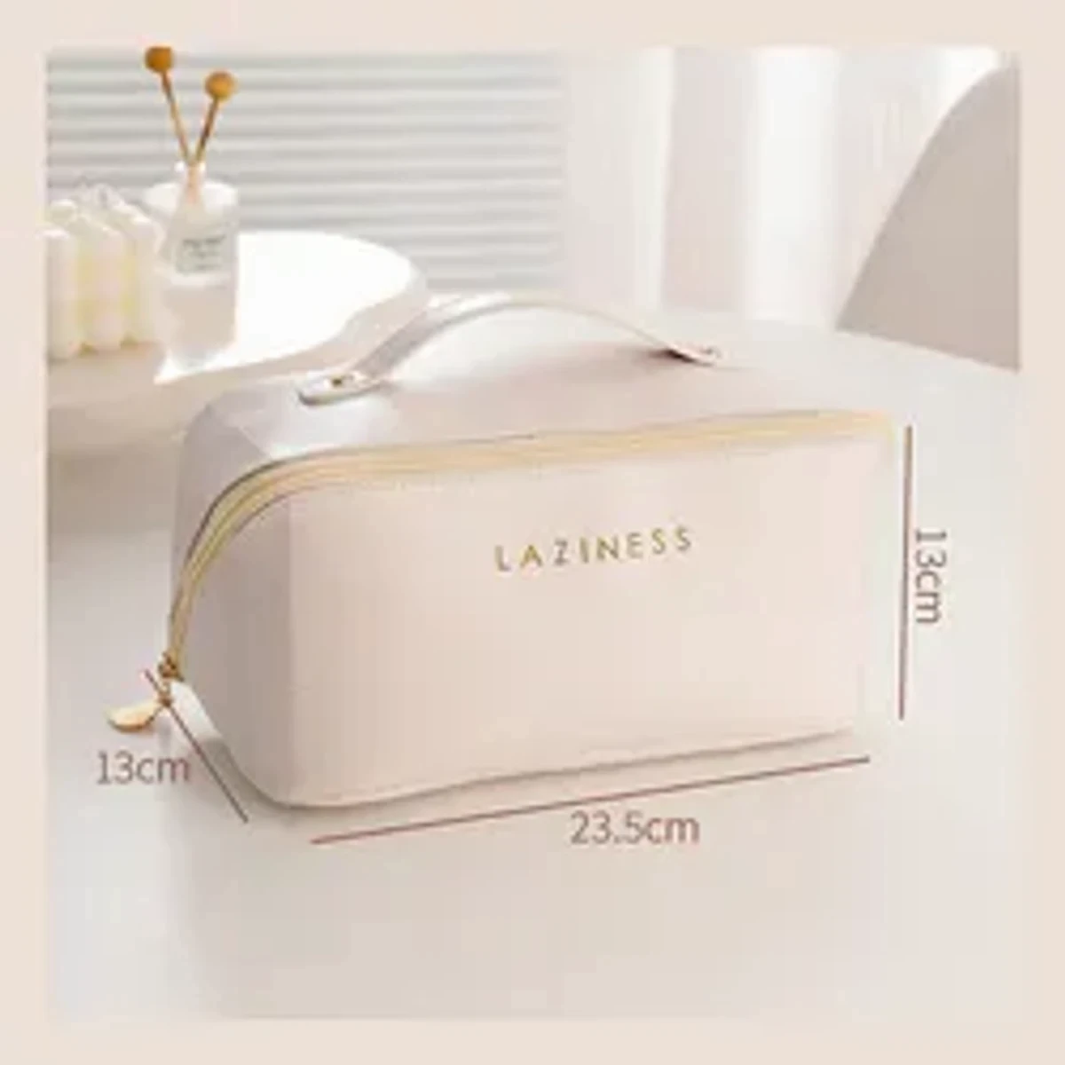 Large Capacity Travel Cosmetic Bag Multifunctional Storage Makeup Bag PU Leather Makeup Bag