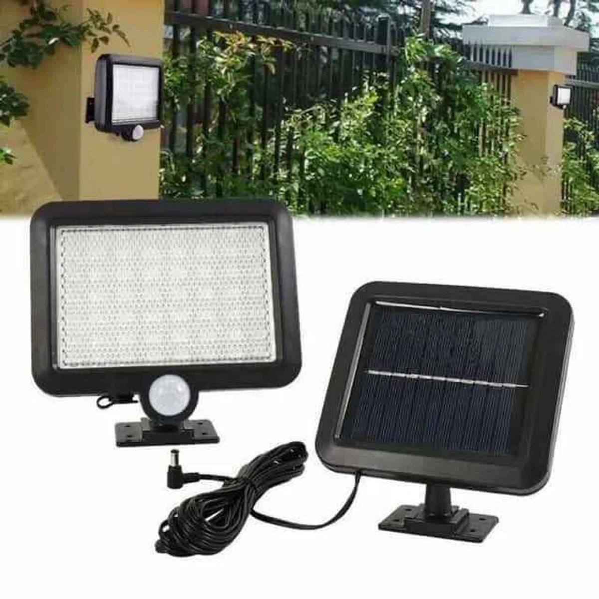 Outdoor 56 LED Waterproof LED Solar Wall Light Security light Wall lamp with PIR Motion Sensor