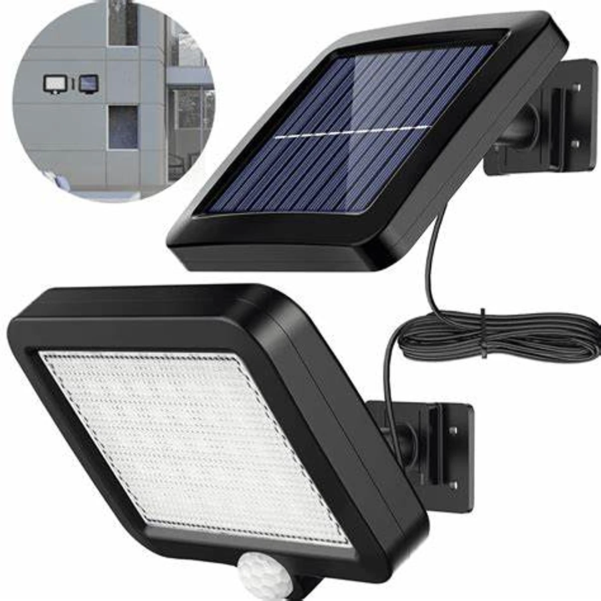 Outdoor 56 LED Waterproof LED Solar Wall Light Security light Wall lamp with PIR Motion Sensor